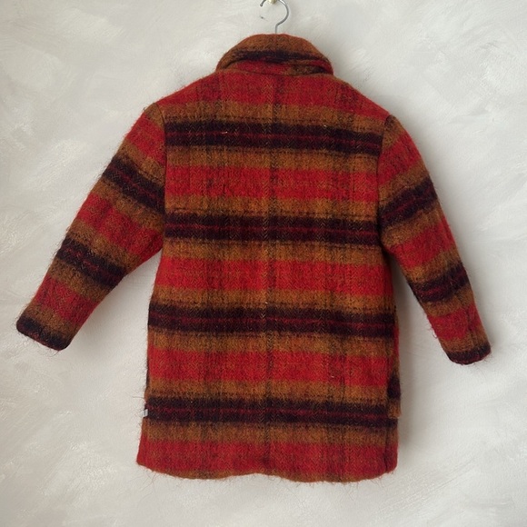 Repose AMS girls size 6 peacoat wool mohair alpaca blend red plaid - Picture 7 of 8